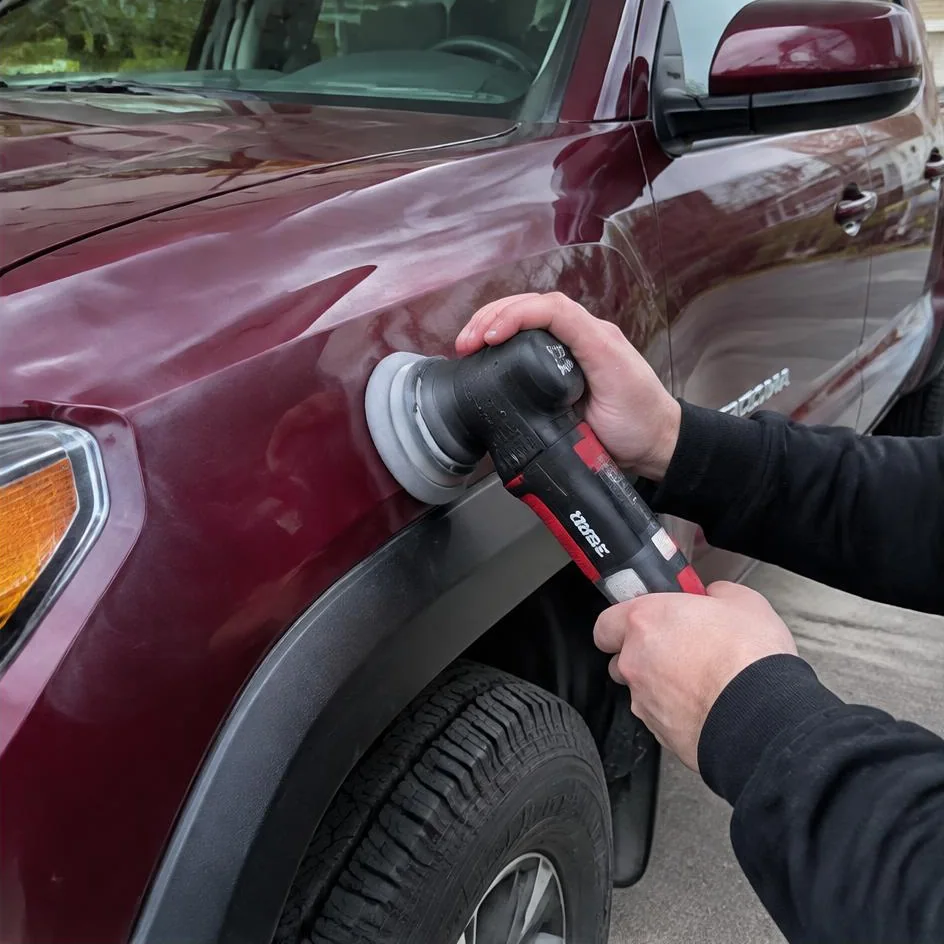 Paint correction in Chilliwack: Smaller tools used around tight curves