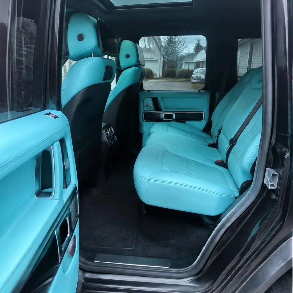 Clean rear seats and carpet after an interior detail in Chilliwack, BC