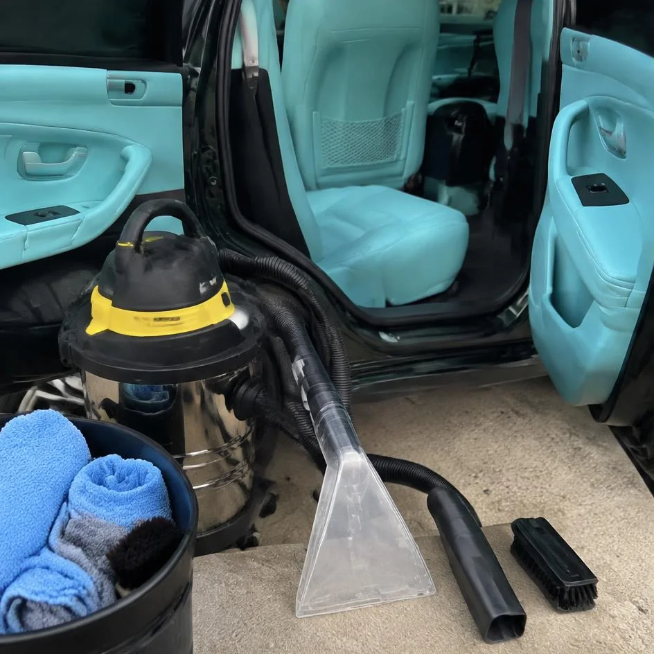 Dry extraction and agitation during interior detailing in Chilliwack, BC