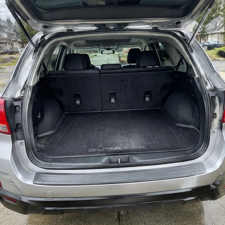 Vacuumed cargo area of a minivan after an interior detail in Chilliwack, BC