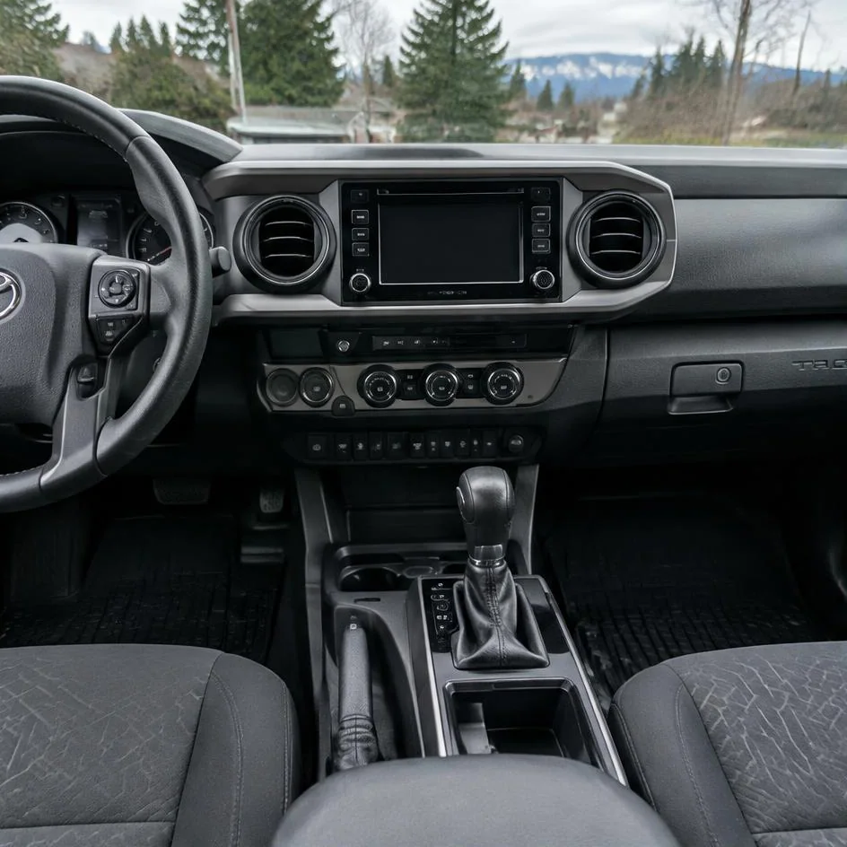 Cleaned dashboard and console of a work truck in Chilliwack, BC
