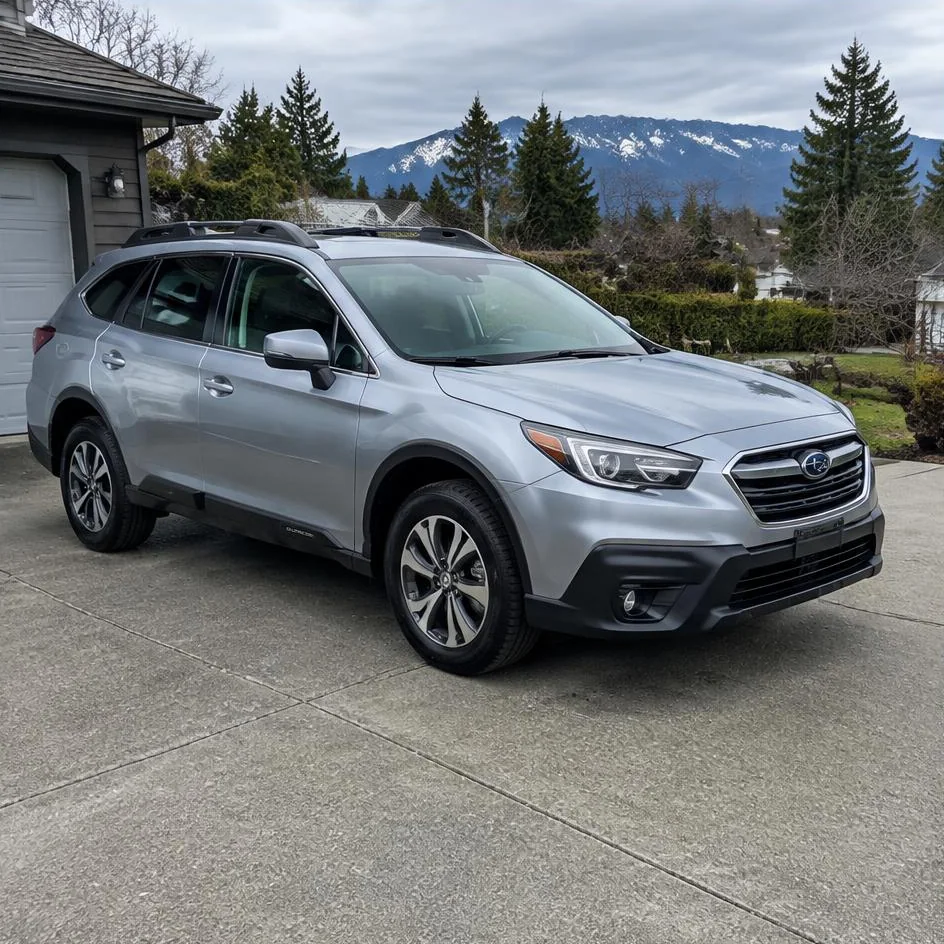 Finished silver SUV in a Fraser Valley driveway after a mobile detail