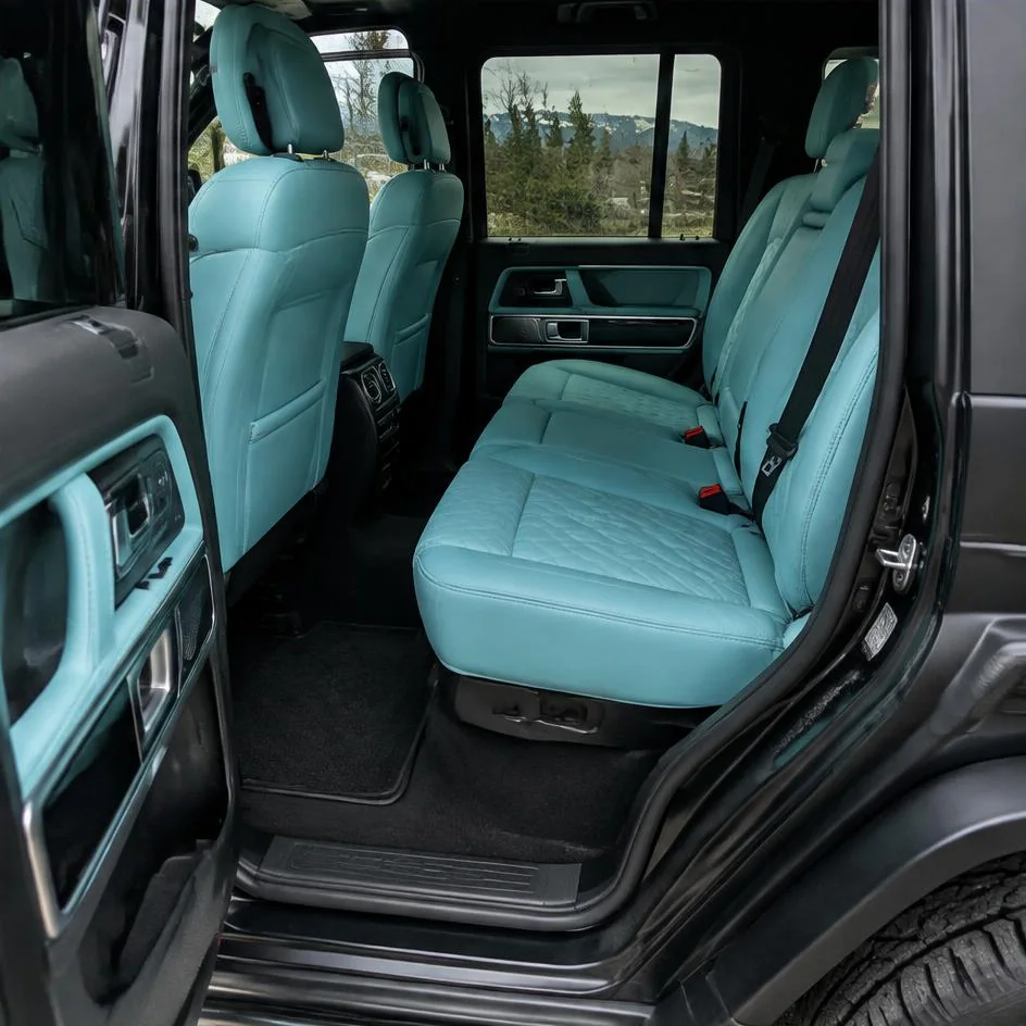 Clean conditioned leather seats in a used sedan in Chilliwack, BC